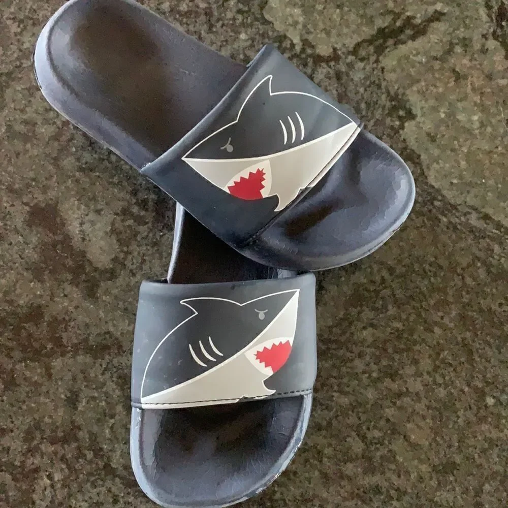 Boys shark slides